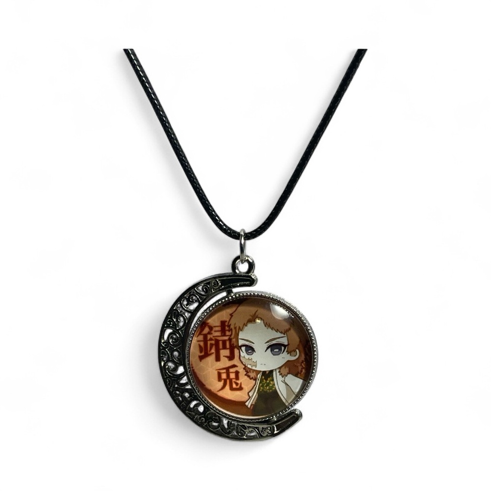Demon Slayer Crescent Moon Pendant Demon Slayer Necklace
